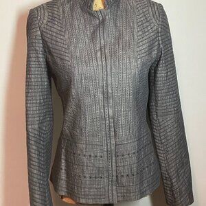 Dooney & Bourke Pebble Leather Satchel Black & Brown Trim